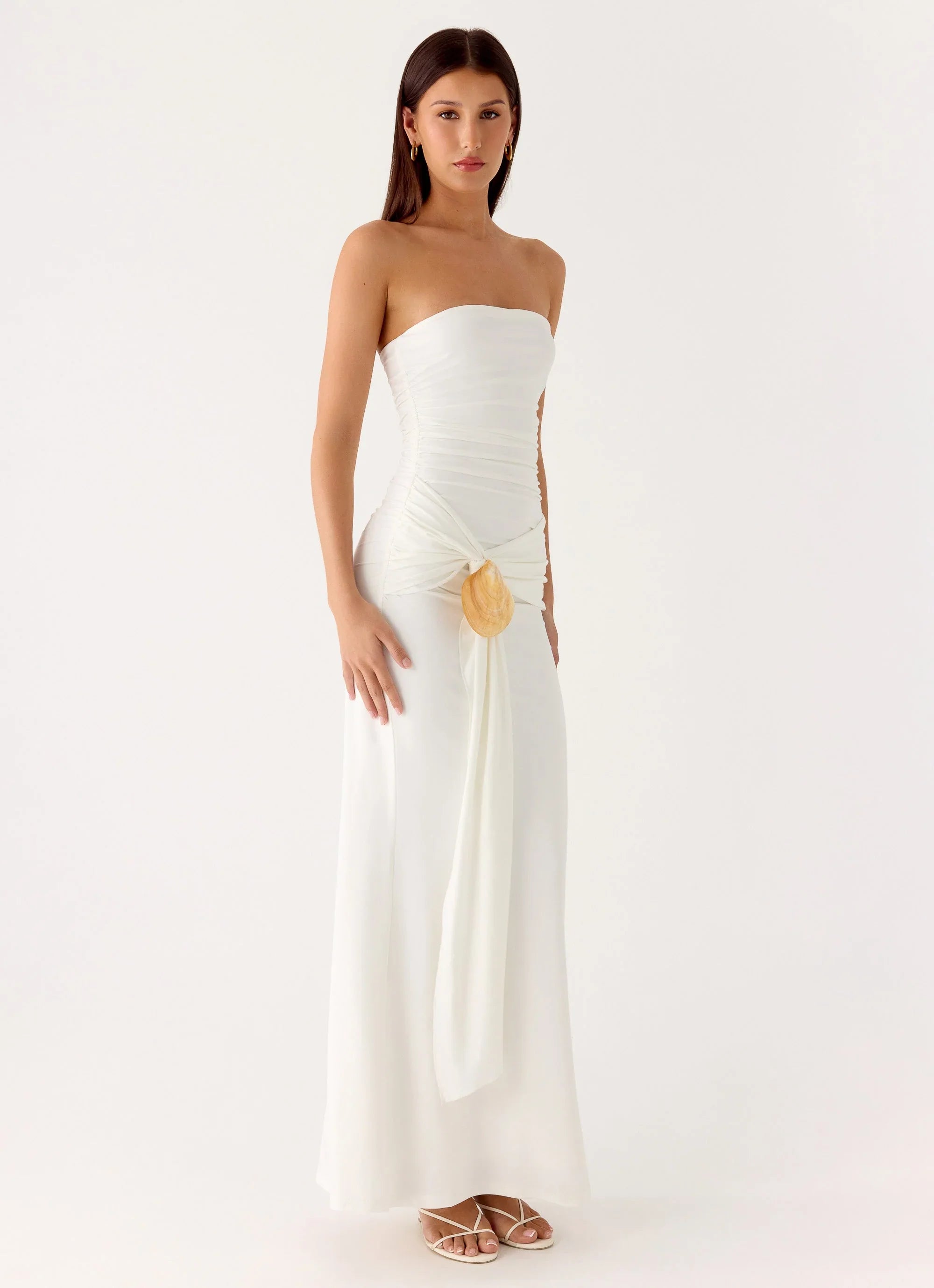 Party After Party Shell Maxi Dress - White